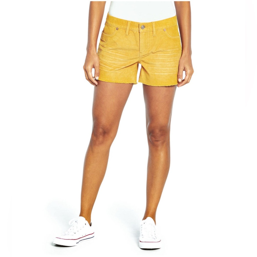 GAP Yellow Corduroy High-Rise Shorts